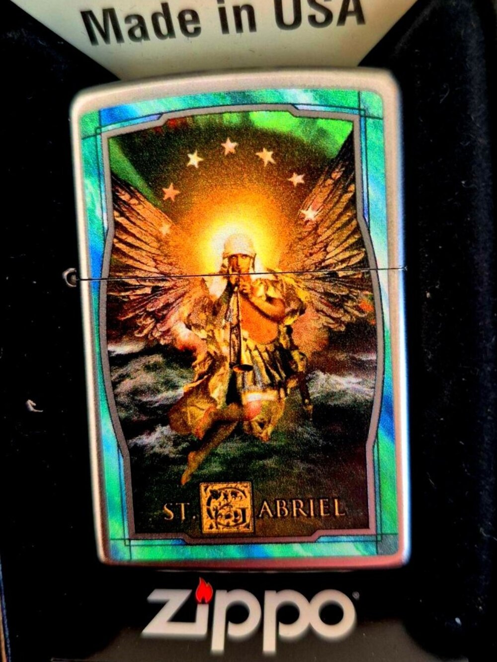 Rare Limited Edition Saint Gabriel Zippo Lighter